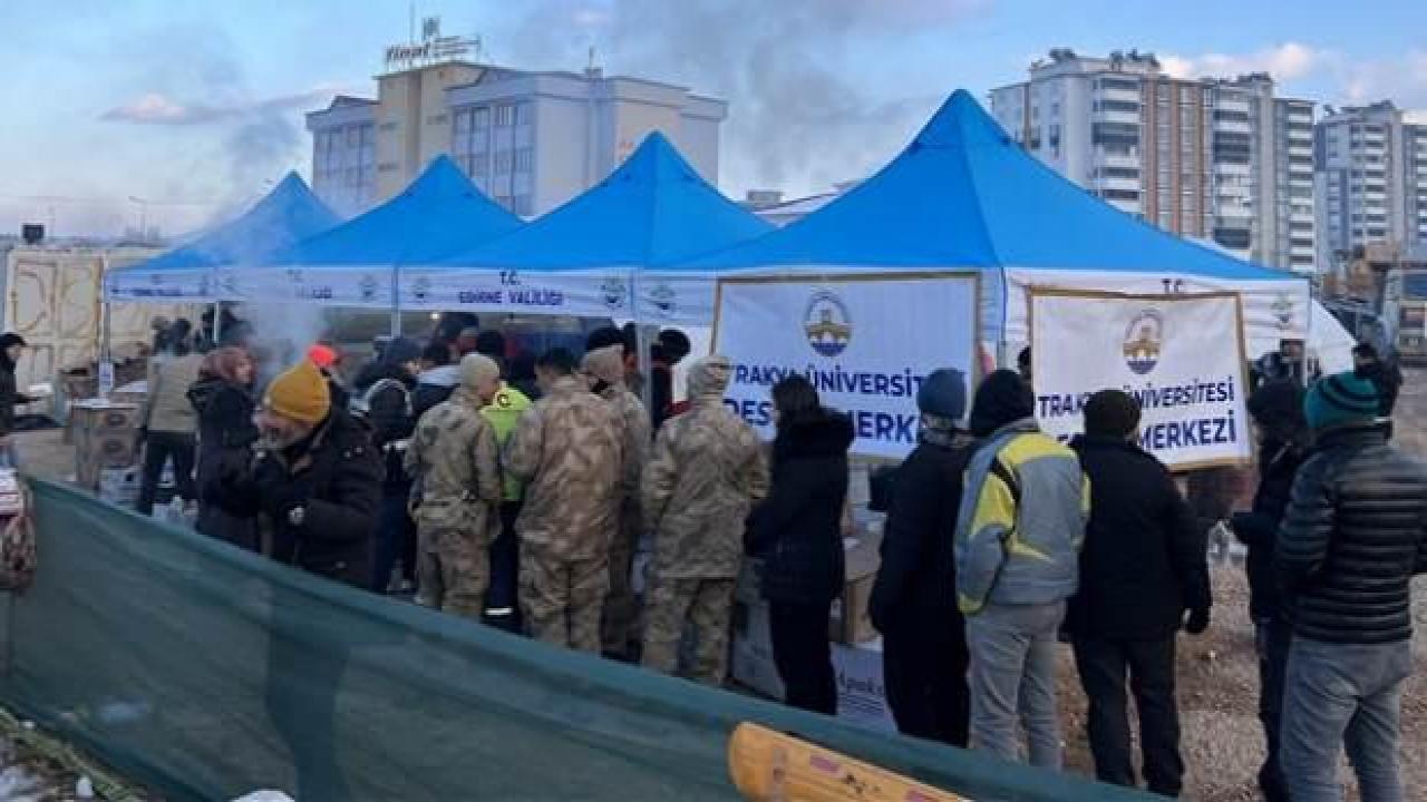 Trakya Üniversitesi'nden Elbistan'a yardım eli
