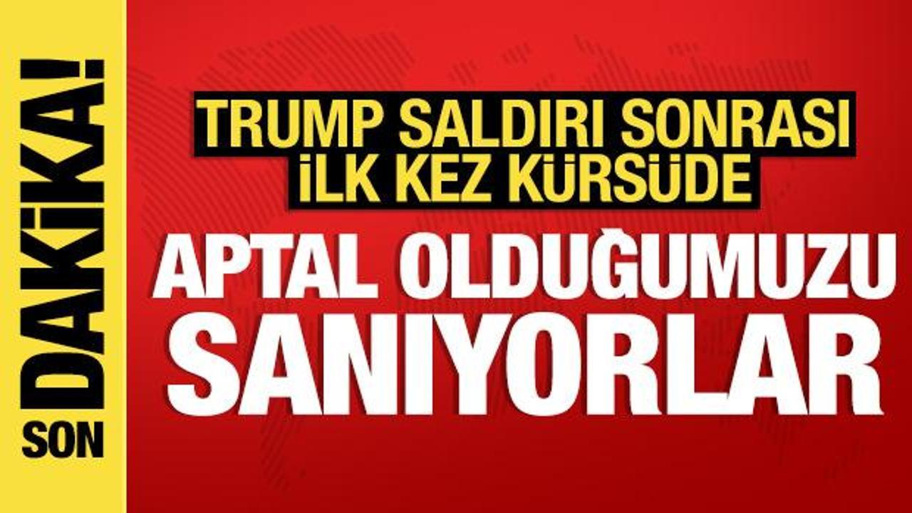 Trump saldırı sonrası ilk kez kürsüde