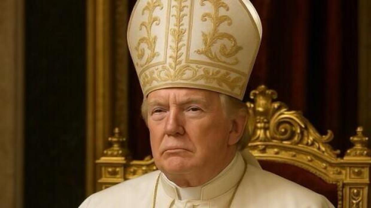 Trump, yapay zeka ile kendisini 'Papa' yaptığı bir fotoğraf paylaştı