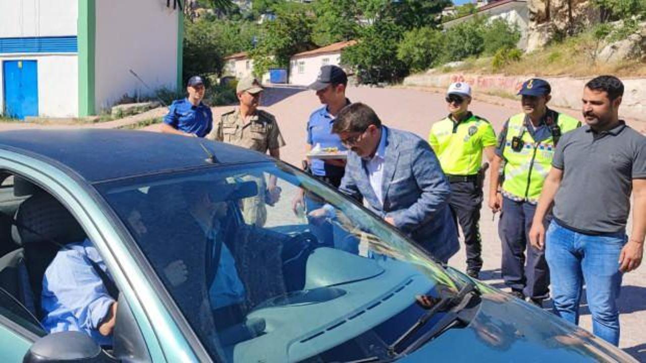 Tunceli'de çocukları mutlu eden yol kontrolü