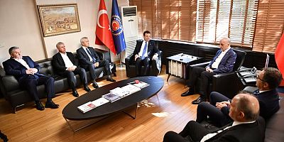 TÜRK-İŞ VE HAK-İŞ GENEL MERKEZLERİNE ZİYARET