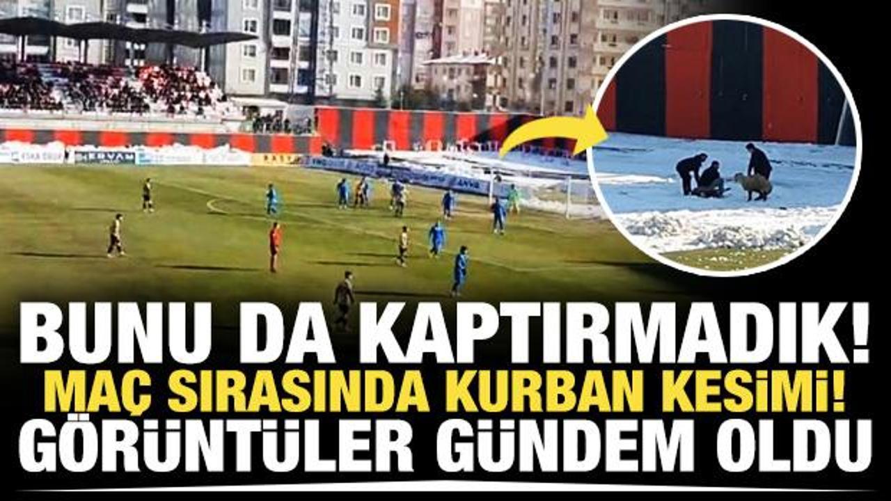 Türkiye'de maç sırasında kurban kesimi yapıldı! Görüntüler gündem oldu