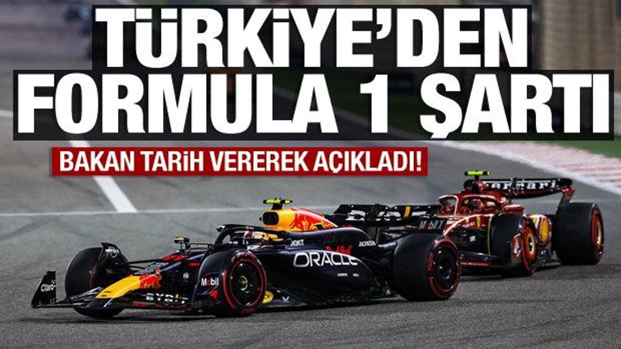 Türkiye'den 'Formula 1' şartı! Bakan Ersoy açıkladı