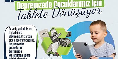 TUZLA BELEDİYESİ’NDEN DEPREM BÖLGESİNDEKİ ÇOCUKLAR İÇİN TABLET KAMPANYASI