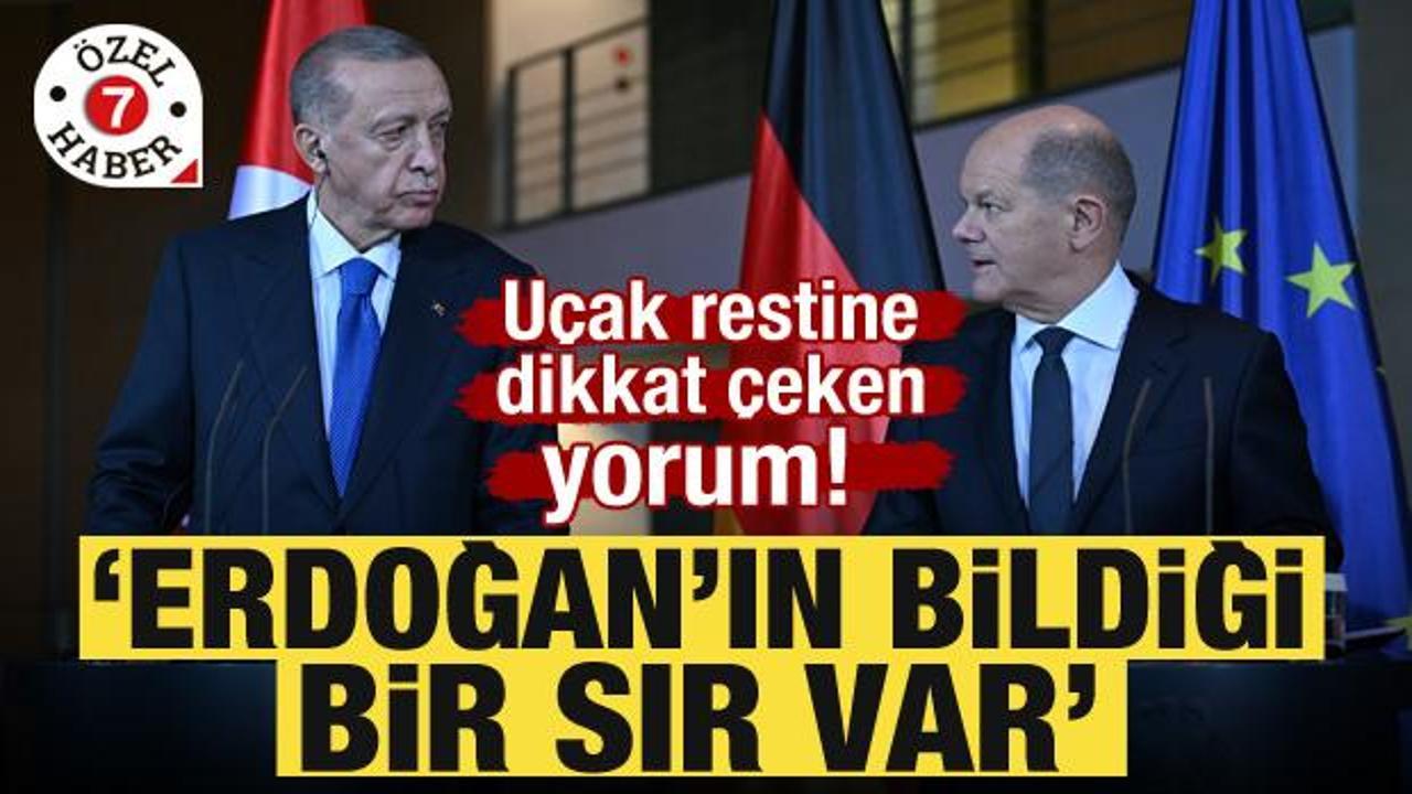 Uçak restine dikkat çeken yorum: 'Erdoğan'ın bildiği bir sır var'
