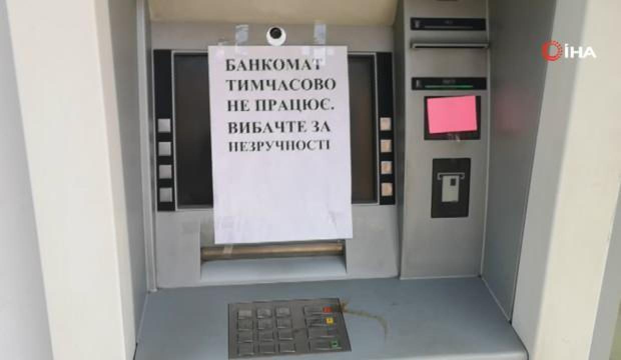 Ukrayna'da ATM'de nakit para bulmak zorlaştı