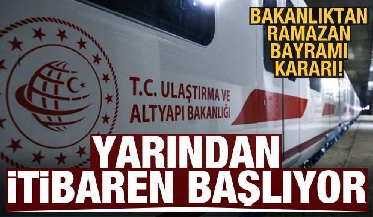 Ulaştırma Bakanlığı'ndan tren seferlerine bayram düzenlemesi