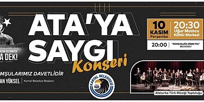 Ulu Önder Atatürk 10 Kasım’da Kartal’da Minnetle Anılacak
