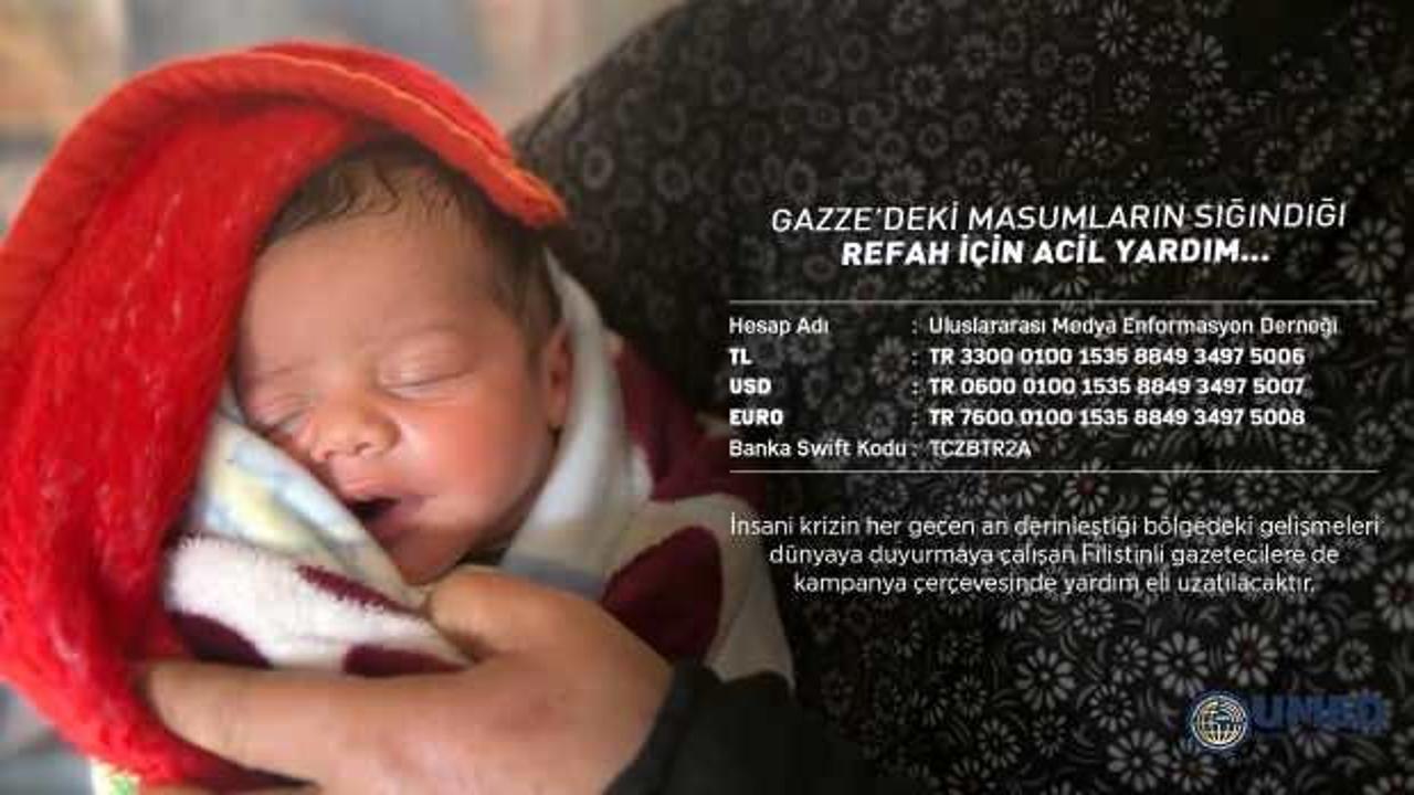 UMED Gazze'deki masumların sığındığı Refah için acil yardım kampanyası başlattı