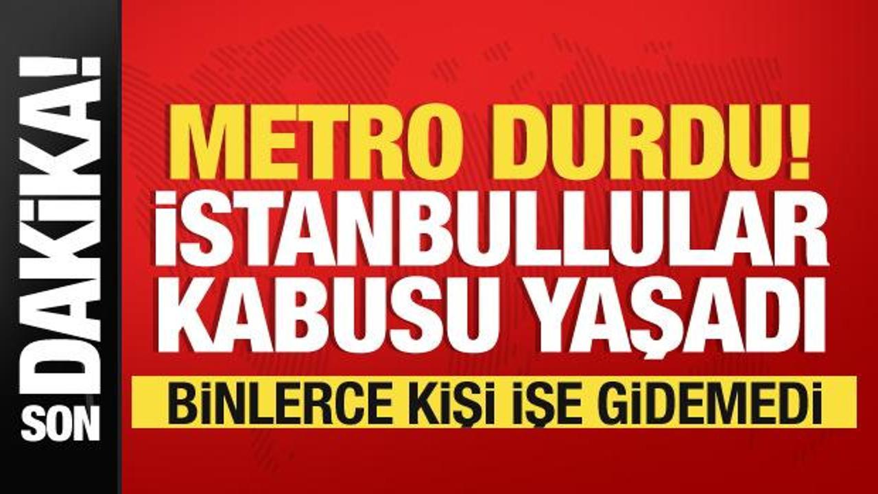 Üsküdar-Çekmeköy Metrosu arızalandı! Binlerce kişi işe gidemedi