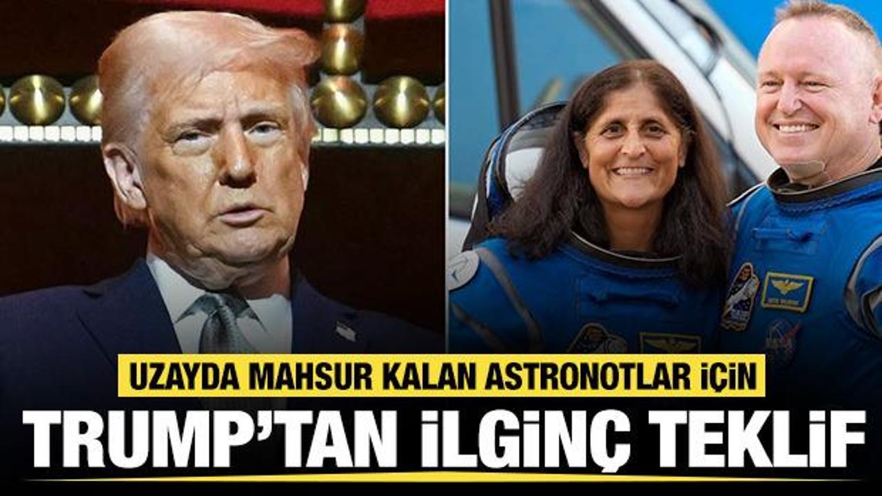 Uzayda mahsur kalan astronotlar için Trump'tan ilginç teklif!