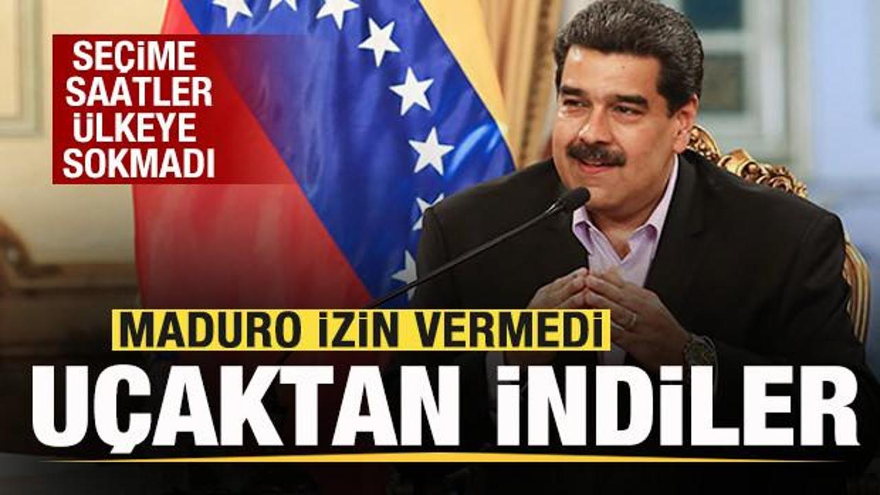 Venezuela'da son dakika gelişmesi! Maduro izin vermedi! Uçaktan indiler