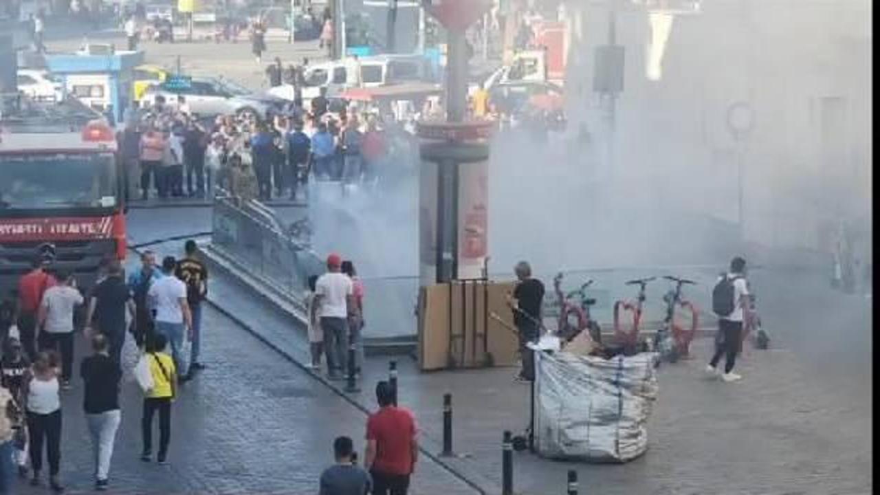 Vezneciler metro istasyonunda yangın