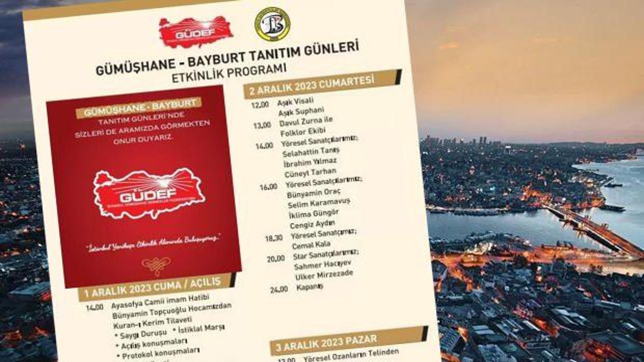 Yenikapı'da kültür şöleni yaşanacak... Bayburt ve Gümüşhane tanıtım günleri kaçmaz