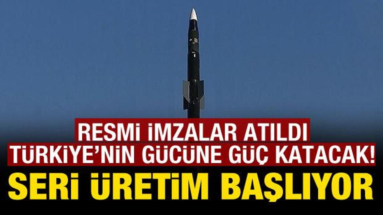 Yerli hava savunma füzeleri için seri üretim başlıyor