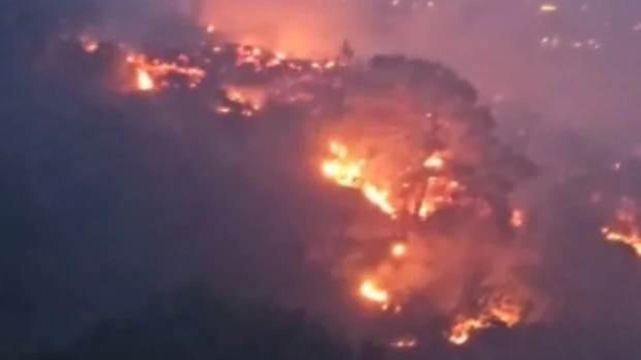 Yıldırım yangın çıkardı: 10 dönüm alan yandı