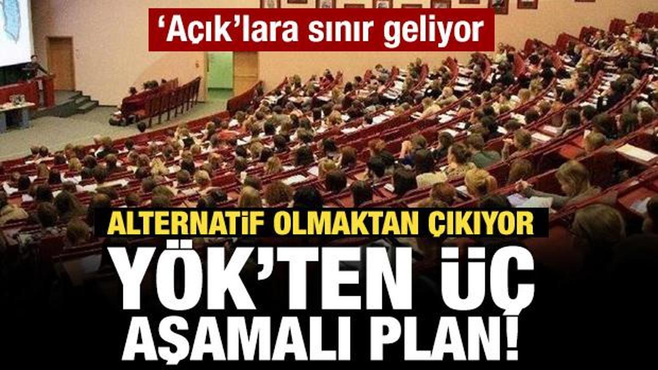 YÖK’ten üç aşamalı plan! ‘Açık’lara sınır geliyor