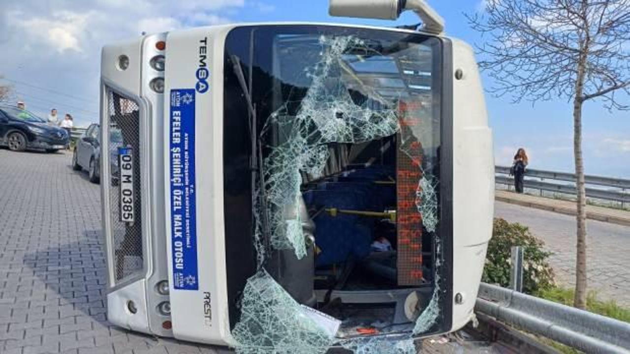Yolcu minibüsü devrildi: Çok sayıda yaralı var