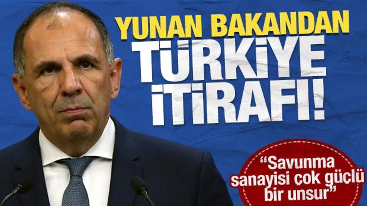 Yunan Bakandan 'Türkiye' itirafı!