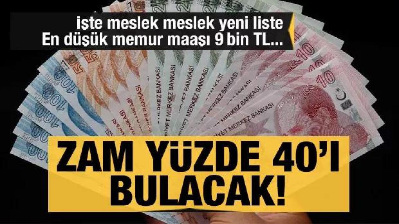 Zam yüze 40'ı bulacak! En düşük memur maaşı 9 bin liraya çıkıyor