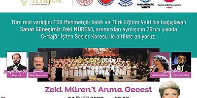 ZEKİ MÜREN, ÖLÜM YIL DÖNÜMÜNDE ANILACAK