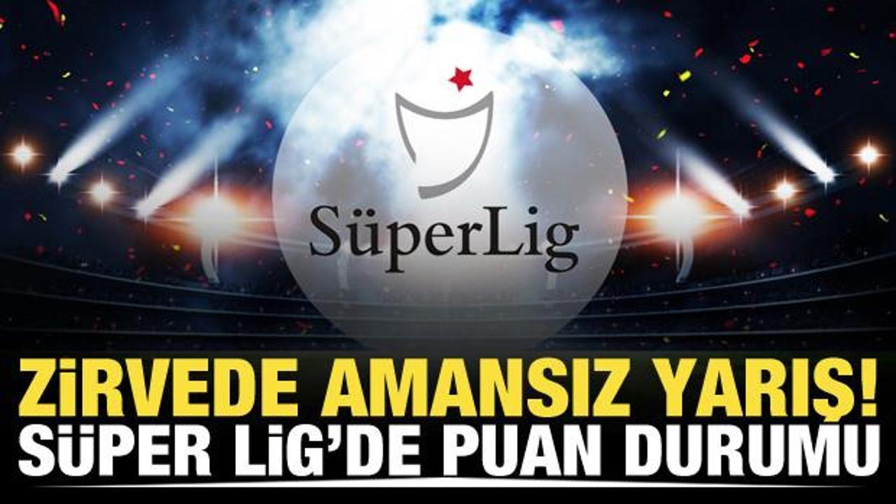 Zirvede amansız yarış! Süper Lig'de puan durumu