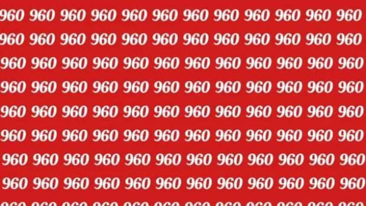 Zorlu zeka testi: 960 sayıları arasında gizlenen 690 sayısını buldunuz mu?
