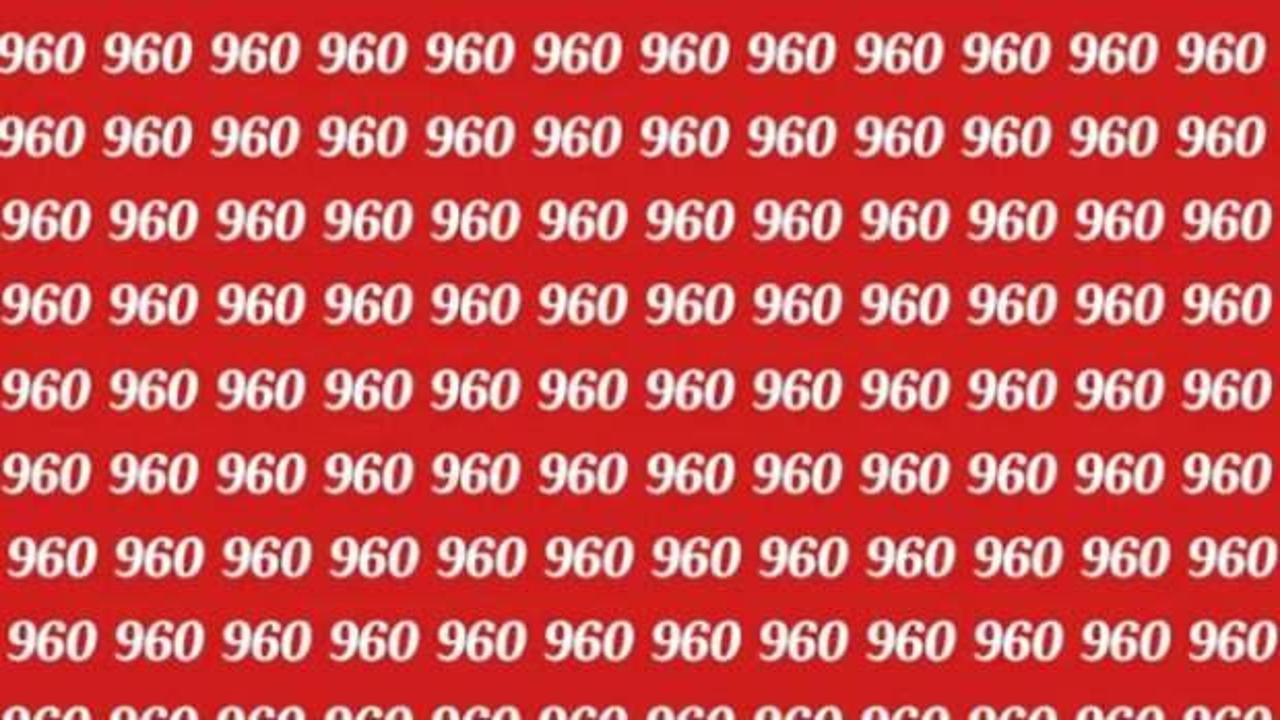 Zorlu zeka testi: 960 sayıları arasında gizlenen 690 sayısını buldunuz mu?